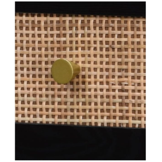 VIENNA ΚΟΜΟΔΙΝΟ MΑΥΡΟ RATTAN