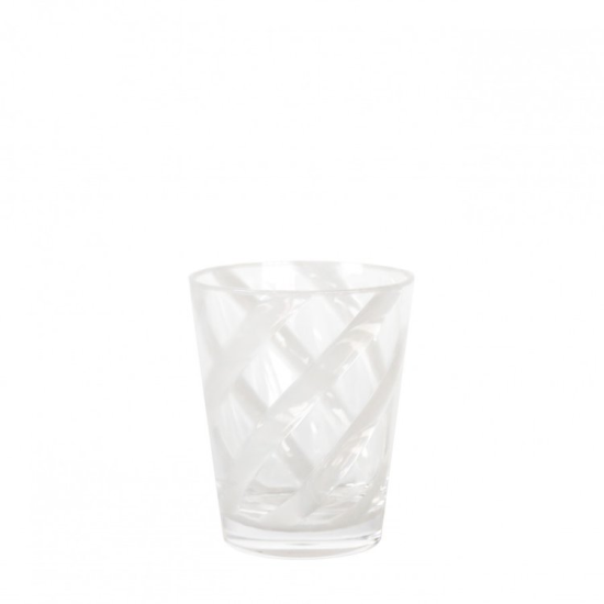 ΜΕΘΑΚΡΥΛΙΚΟ ΓΥΑΛΙ ΜΕ ΔΙΑΦΑΝH ΛΕΥΚH ΣΠΕΙΡΑ