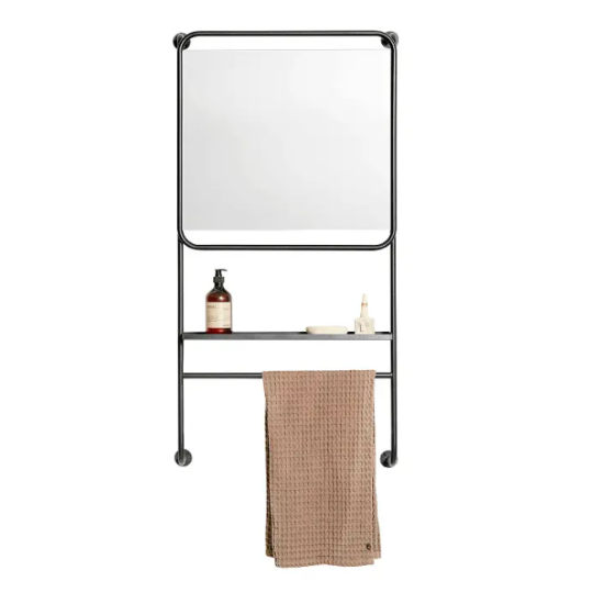 ΜΑΥΡΟΣ ΚΑΘΡΕΦΤΗΣ ΜΕ ΡΑΦΙ-ΣΙΔΕΡΕΝΙΟΣ