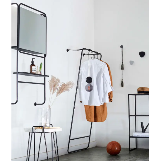 ΜΑΥΡΟΣ ΚΑΘΡΕΦΤΗΣ ΜΕ ΡΑΦΙ-ΣΙΔΕΡΕΝΙΟΣ